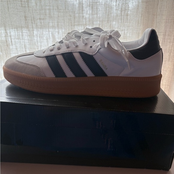 adidas Samba Platform Sneaker - White, Black & Gum Platform - Picture 2 of 4
